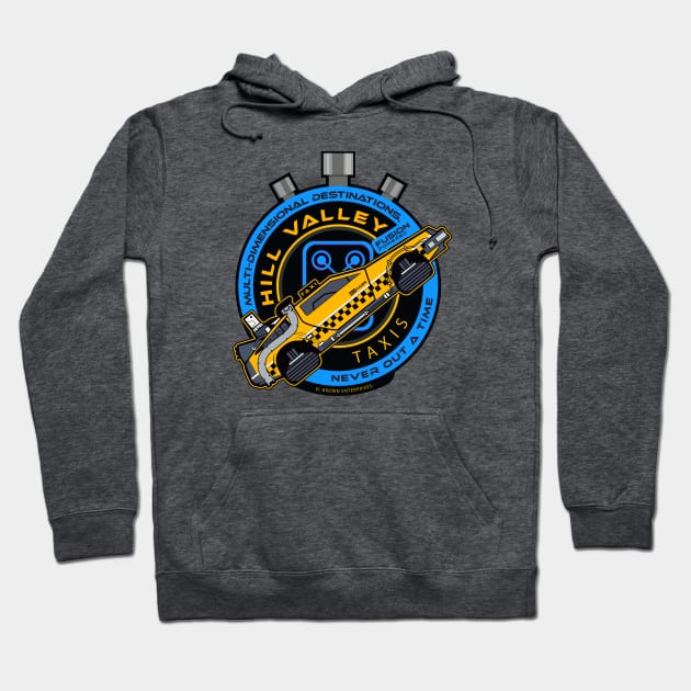 Hill Valley Taxi Company Hoodie by DeepDiveThreads